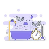 Home automation cute concept website illustration design 4 vector