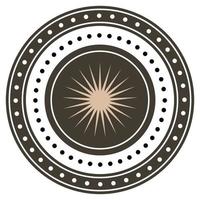Round Circle Logo Graphic Symbol. Round Abstract Minimalist Shape Pattern for T Shirt Print, Wallpaper Decoration, Logo. vector
