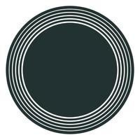 Round Circle Logo Graphic Symbol. Round Abstract Minimalist Shape Pattern for T Shirt Print, Wallpaper Decoration, Logo. vector