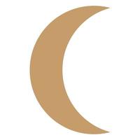 Moon Luna Flat Simple Vintage Moon Silhouette Symbol Talisman Baby Nursery Print Moon Template Icon vector