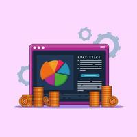 Data chart and diagram finance diagram illustration vector design