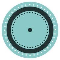 Round Circle Logo Graphic Symbol. Round Abstract Minimalist Shape Pattern for T Shirt Print, Wallpaper Decoration, Logo. vector