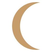 Moon Luna Flat Simple Silhouette Moon Portrait Symbol Talisman Baby Nursery Print Template Icon vector