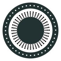 símbolo gráfico del logotipo de círculo redondo. patrón de forma minimalista abstracto redondo para la impresión de camisetas, decoración de papel tapiz, logotipo. vector