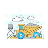 Mining industrial concept website illustration design 4 vector