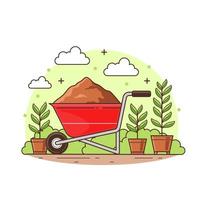 Gardening illustration vector design