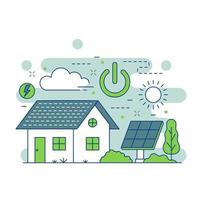 Green energy concept website illustration design 3 vector