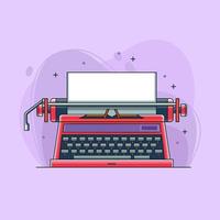 Typewriter illustration vector design