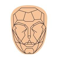 forma de la cara, anatomía perfecta de la cara vector