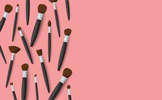 Make Up Brushes background. Vector illustration