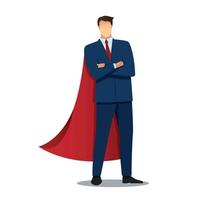 businessman with red cape vector illustration