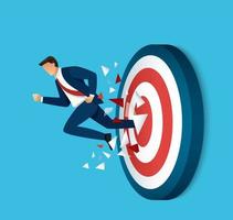 Businessman with target archery vector illustration