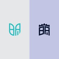 Inspiring logo design Set, for companies from the initial letters of the BA logo icon. -Vectors vector