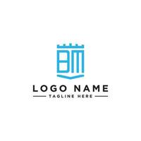logo design inspiration for companies from the initial letters of the BM logo icon. -Vector vector