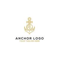 Logo Design AL anchor artistic alphabet logo icons that are elegant, trendy. - Vector