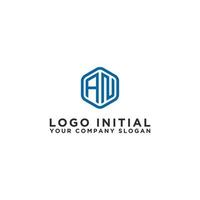 logo design inspiration for companies from the initial letters of the AN logo icon. -Vector vector