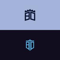 Inspiring logo design Set, for companies from the initial letters of the BD logo icon. -Vectors vector