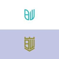 Inspiring logo design Set, for companies from the initial letters of the BW logo icon. -Vectors vector