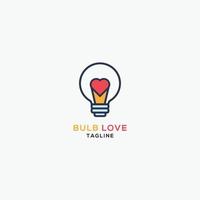 Love bulb icon vector, illustration of logo template vector