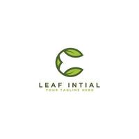The simple leaf logo is the initial vector design C. the initial style - Vector