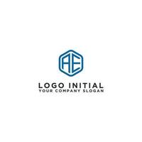 logo design inspiration for companies from the initial letters of the AE logo icon. -Vector vector