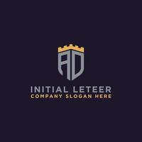 AD letters Initial icons  Monogram.- Vector inspiration logo design - Vector