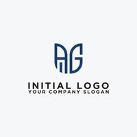 logo design inspiration for companies from the initial letters of the AG logo icon. -Vector vector