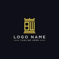 logo design inspiration for companies from the initial letters of the BW logo icon. -Vector vector