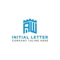 logo design inspiration for companies from the initial letter AW logo icon. -Vector vector