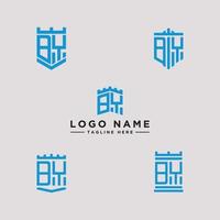 Inspiring logo design Set, for companies from the initial letters of the BY logo icon. -Vectors vector