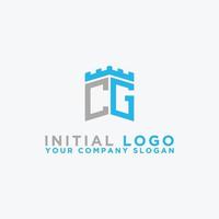 logo design inspiration for companies from the initial letters of the CG logo icon. -Vector vector