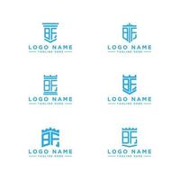 Inspiring logo design Set, for companies from the initial letters of the BF logo icon. -Vectors vector