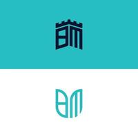 inspirador conjunto de diseño de logotipos, para empresas a partir de las letras iniciales del icono del logotipo bm. -vectores vector