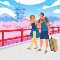 día mundial del turismo en japón vector