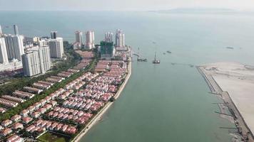 Tanjung Tokong with reclamation land. video