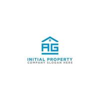 Logo template vector Design, property, real estate with the initials AG- Vector