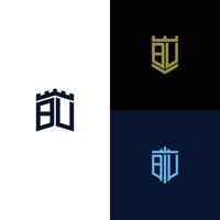 Inspiring logo design Set, for companies from the initial letters BU logo icon. -Vectors vector