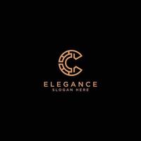 C Design logo, elegant, trendy, artistic alphabet logo icon. - Vector