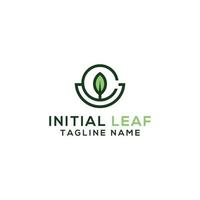 The simple leaf logo is the initial vector design C. the initial style - Vector
