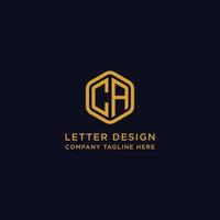 inspiración de diseño de logotipos para empresas a partir de las letras iniciales del icono del logotipo ca. -vector vector