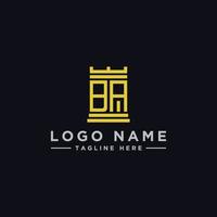 logo design inspiration for companies from the initial letters of the BA logo icon. -Vector vector