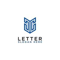 inspiración para el diseño del logotipo para empresas a partir de las letras iniciales del icono del logotipo cc. -vector vector