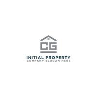 Logo template vector Design, property, real estate with the initials CG - Vector