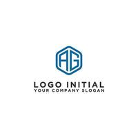 logo design inspiration for companies from the initial letters of the AG logo icon. -Vector vector