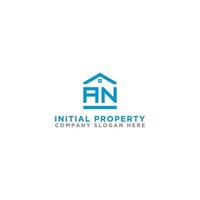 Logo template vector Design, property, real estate with the initials AN - Vector