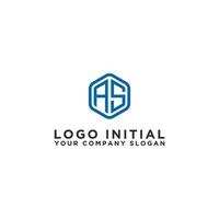 AS letter Initial icon Monogram.- Vector inspiring logo design - Vector