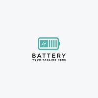 Battery charging logo or indicator icon in vector graphic design,