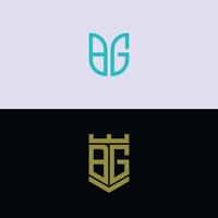 Set logo design inspiration, for companies from the initial letters BG logo icon. -Vectors vector