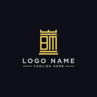 logo design inspiration for companies from the initial letters of the BM logo icon. -Vector vector