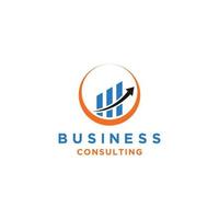 Business consulting logo template. vector growth chart design. Consult the type of logo - Vector